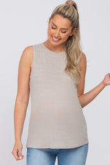 Heather Grey Basic Maternity Tank Top