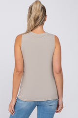 Heather Grey Basic Maternity Tank Top