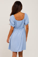 Blue Smocked Dress