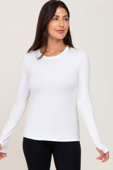 White Active Long Sleeve Top