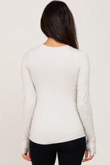 Beige Active Long Sleeve Top