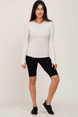 Beige Active Long Sleeve Top