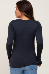 Black Active Long Sleeve Maternity Top