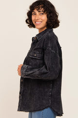 Black Corduroy Shirt Jacket