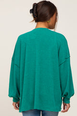 Green Knit Maternity Cardigan