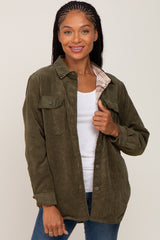 Olive Reversible Shirt Jacket