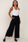 Black Paper Bag Wide Leg Pants
