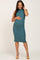 Jade Ribbed Mock Neck Maternity Dress