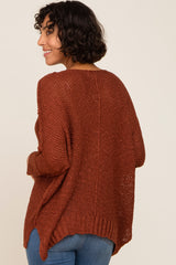 Rust Chunky Knit Sweater