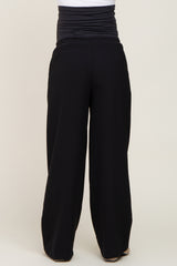 Black Maternity Straight Leg Trousers