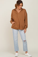 Mocha Collared Pullover Sweater