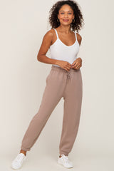 Taupe Basic Fleece Sweatpants