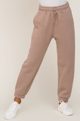 Taupe Basic Fleece Sweatpants