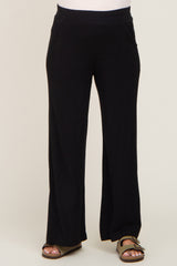 Black Thermal Lightweight Maternity Lounge Pants