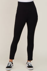 Black High Waisted Knit Pants