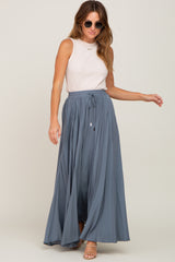 Blue Tassel Maxi Skirt