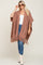 Rust Oversized Fringe Shawl Cardigan