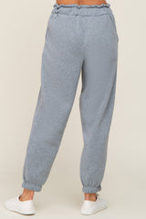 Heather Grey Paper Bag Waist Joggers