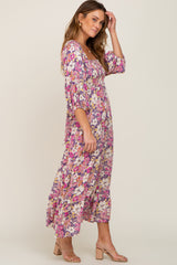 Purple Multi-Color Floral Maxi Dress