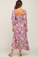 Purple Multi-Color Floral Maxi Dress