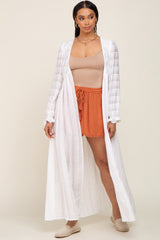 White Long Sleeve Cover-Up