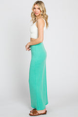 Mint Green Ribbed Maxi Skirt