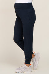 Navy Soft Maternity Jogger Pants