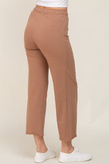 Mocha Basic Drawstring Waist Lounge Pants