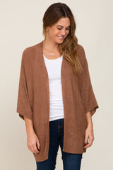 Mocha Dolman Short Sleeve Cardigan