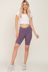 Lavender High Waist Bike Shorts