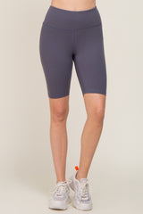 Charcoal High Waist Bike Shorts