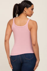 Pink Ribbed Tank Top