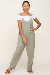 Sage Front Pocket Jumpsuit