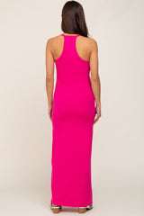 Fuchsia Racerback Maternity Maxi Dress