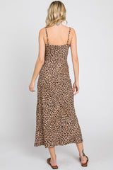 Black Animal Print Sleeveless Maxi