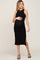 Black Knit Cross Back Maternity Midi Dress