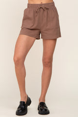 Mocha Drawstring Shorts