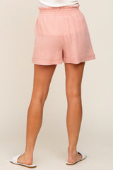 Light Pink Cotton Gauze Shorts