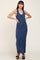 Blue Basic Sleeveless Maxi Dress