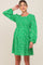 Green Floral Smocked Long Sleeve Maternity Dress