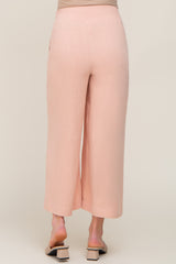 Light Pink Wide Leg Maternity Pants