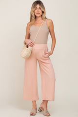 Light Pink Wide Leg Maternity Pants