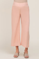 Light Pink Wide Leg Maternity Pants