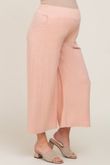 Light Pink Wide Leg Maternity Pants