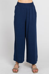 Navy Wide Leg Pants