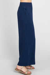 Navy Wide Leg Pants