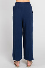 Navy Wide Leg Pants