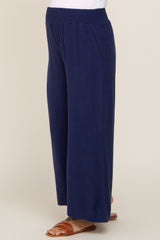 Navy Wide Leg Maternity Pants