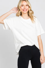 Ivory Basic Maternity T-Shirt