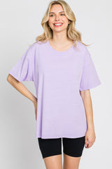 Lavender Faded Basic T-Shirt